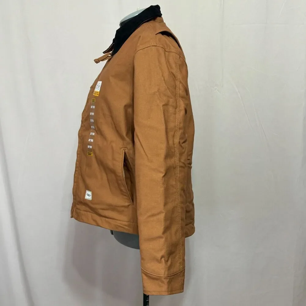 Eddie Bauer NWT Sz M Brown Men's Multi Pocket Berber Lined Jacket